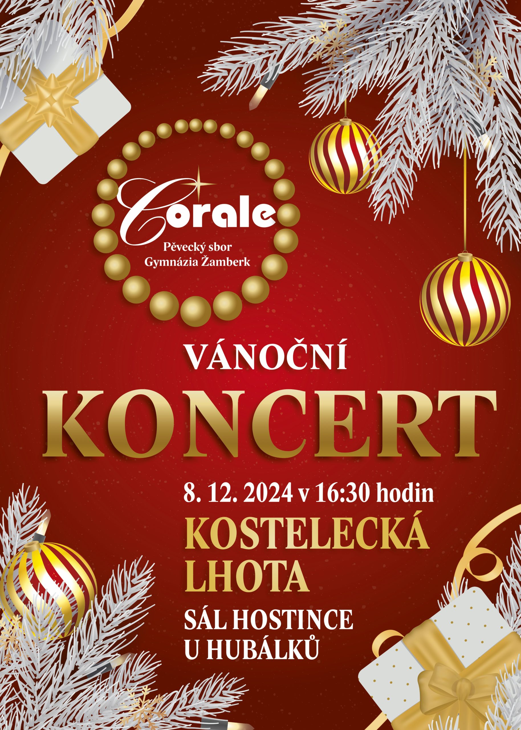 Vánoční koncert Corale – 8. 12. 2024 od 16:30